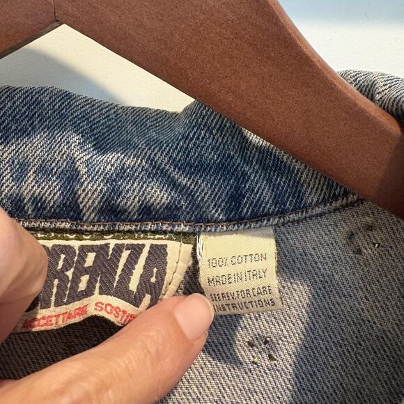 Vtg 80s Forenza Studded Denim Jacket Small Hearts Stars Western Oversized Italy - Picture 12 of 14
